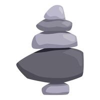 Stack of zen stones balancing, creating a peaceful atmosphere vector