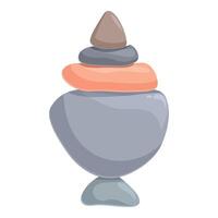 Stack of balancing stones creating harmony and balance vector