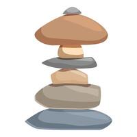 Stack of smooth stones balancing for harmony and mindfulness vector