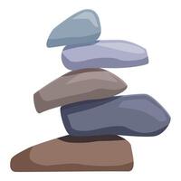 Balancing stones creating a serene rock stacking formation vector