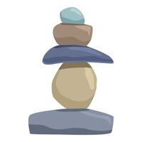 Stack of balancing stones representing harmony and mindfulness vector