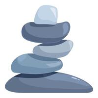 Stack of balancing stones representing harmony and balance vector