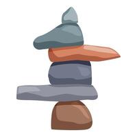 Stack of balancing stones representing harmony and balance vector