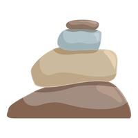 Stack of smooth stones balancing for harmony and mindfulness vector