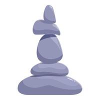 Stack of smooth grey balancing stones creating harmony and peace vector