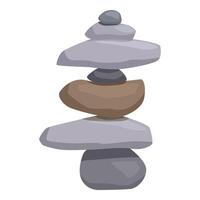 Stack of balancing stones creating harmony and balance vector