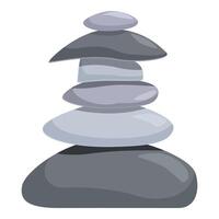 Stack of smooth grey balancing stones representing harmony and mindfulness vector