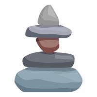 Stacked pebbles balancing for harmony and tranquility vector