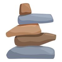 Stack of balancing stones representing harmony and mindfulness vector