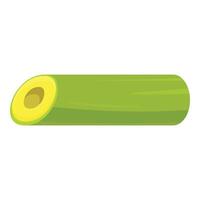 Green bamboo stem showing inner structure and texture vector
