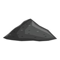 Pile of coal representing fossil fuel and energy resource vector