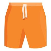 Orange shorts isolated on white background representing summer vibes vector