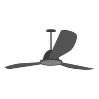 Ceiling fan rotating, providing cooling air circulation vector