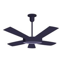 Modern ceiling fan rotating and providing cooling airflow vector