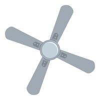 Ceiling fan rotating, providing cooling air circulation vector