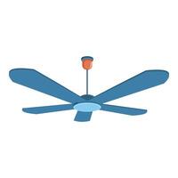 Modern ceiling fan rotating, providing cooling air circulation vector
