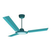 Modern ceiling fan rotating, providing cooling and air circulation vector
