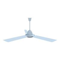 Ceiling fan rotating and providing cooling air circulation vector