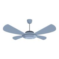 Modern ceiling fan rotating and providing cooling airflow vector