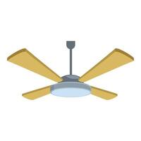 Modern ceiling fan rotating and providing cooling air circulation vector