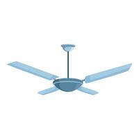 Modern ceiling fan rotating and providing cooling airflow vector