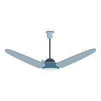 Modern ceiling fan rotating and providing cooling airflow vector