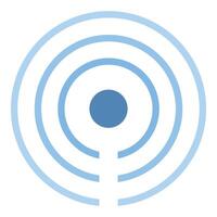 Wireless network symbol showing internet connection and coverage vector