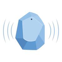 Smart gps tracker sending location signal for remote tracking vector