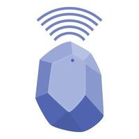 Smart tag sending wireless signal for item tracking vector