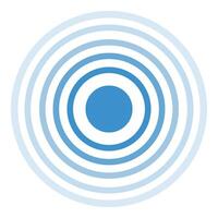 Blue concentric circles creating a stunning visual effect vector