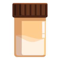 Medical analysis container holding a sample for laboratory testing vector
