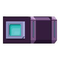 Futuristic device emitting light from screen and sides vector