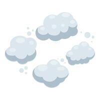 Cartoon clouds floating in the sky creating a peaceful atmosphere vector