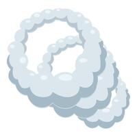 Round smoke rings creating a pattern on white background vector