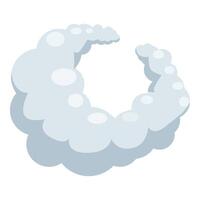 Crescent shape cloud forming a circle in the sky vector