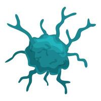 Dangerous virus or bacteria spreading its tentacles and multiplying vector
