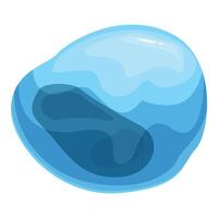 Bright blue abstract blob showing dynamic movement and depth vector