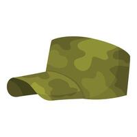 Camouflage military patrol cap showing classic army pattern vector