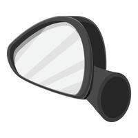 Side mirror reflecting empty road on white background vector