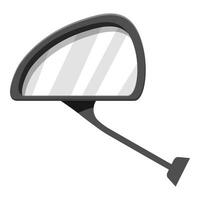 Side rearview mirror reflecting clear view for safe driving vector