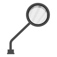 Round convex traffic mirror reflecting light on white background vector