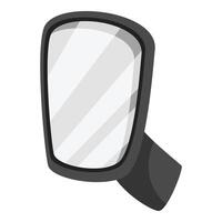 Side rearview mirror reflecting light on white background vector