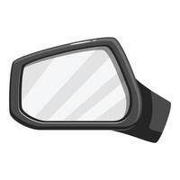 Side rearview mirror reflecting empty road on white background vector