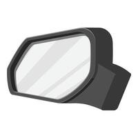 Side rearview mirror reflecting empty road on white background vector