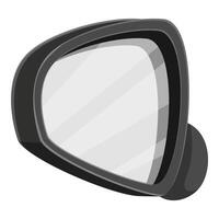 Side rearview mirror reflecting empty road on white background vector