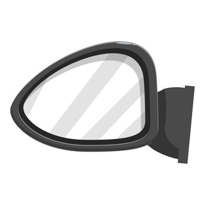 Wing mirror reflecting light and showing road safety importance