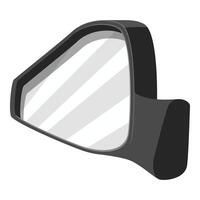 Side rearview mirror reflecting light and shadow vector