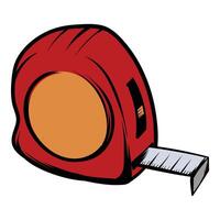 Red measuring tape showing measurement tool for construction and diy projects vector