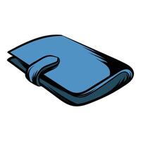 Blue notebook with strap closing, representing planning and organization vector
