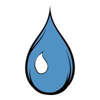 Blue drop reflecting a smaller drop, purity and freshness concept vector